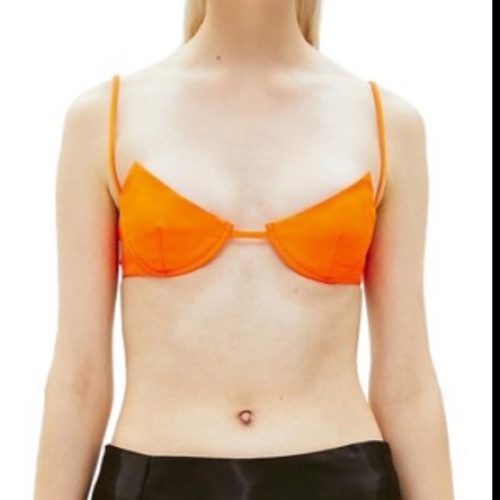 Helmut Lang neon orange bra xs like new